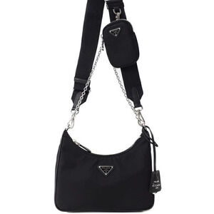 Prada ReEdition 2005 ReNylon Chain Bag Black